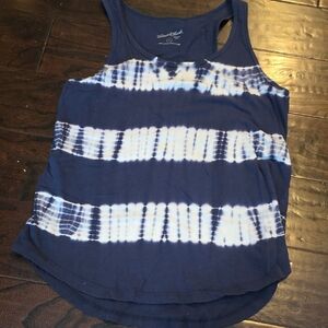 Universal Thread Blue and White Tie-Dye Tank Top